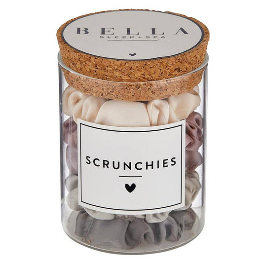 Bella Sleep & Spa Satin Scrunchies Jar - Lilac Ash Ombre